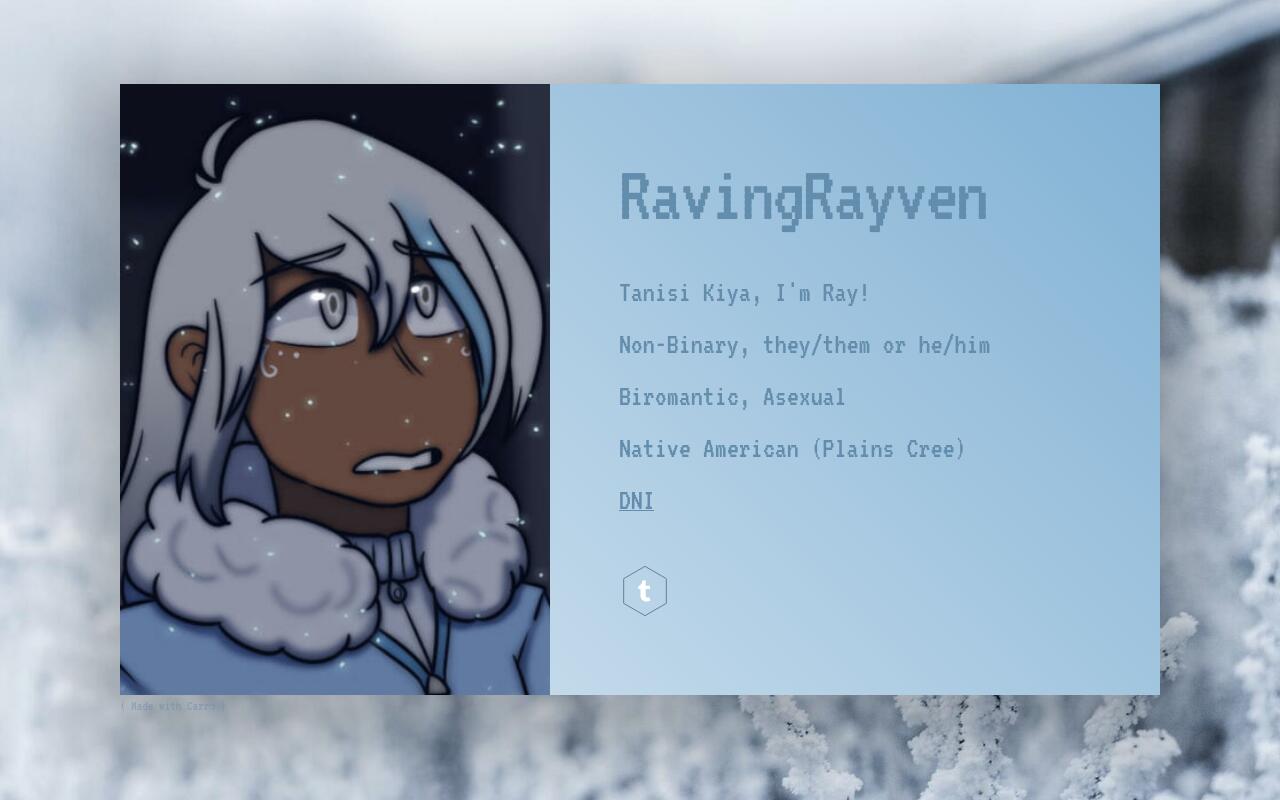 Carrd profile picture for @rayven